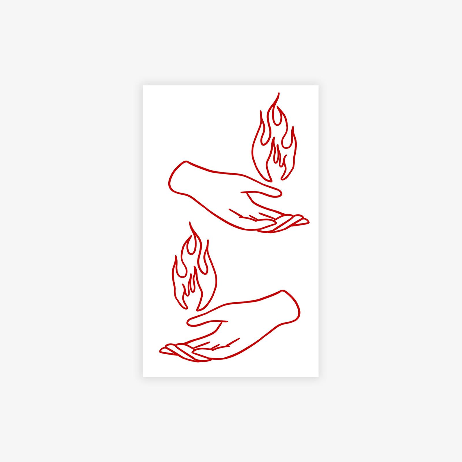 Couple Hands Of Fire Lasting Waterproof Non-Reflective Premium Sense Niche Simple Tattoo Sticker 6*10
Couple Hands Of Fire Lasting Waterproof Non-Reflective Premium Sense Niche Simple Tattoo Sticker 6*10