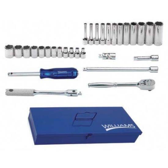 WILLIAMS 30 PIECE DRIVE SOCKET AND DRIVE TOOL SET Tool set with metal tool 30 MM JHWMSM30HFTB 1/4 (MSM30HFTB) JHWTB-103 box, pieces,
WILLIAMS 30 PIECE DRIVE SOCKET AND DRIVE TOOL SET Tool set with metal tool 30 MM JHWMSM30HFTB 1/4 (MSM30HFTB) JHWTB-103 box, pieces,
