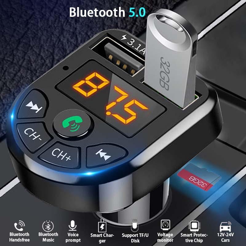 Bluetooth 5,0 FM-передатчик автомобильный комплект MP3 модулятор плеер беспроводной громкой связи аудио приемник Dual USB быстрое зарядное устройство 3.1A
Bluetooth 5,0 FM-передатчик автомобильный комплект MP3 модулятор плеер беспроводной громкой связи аудио приемник Dual USB быстрое зарядное устройство 3.1A