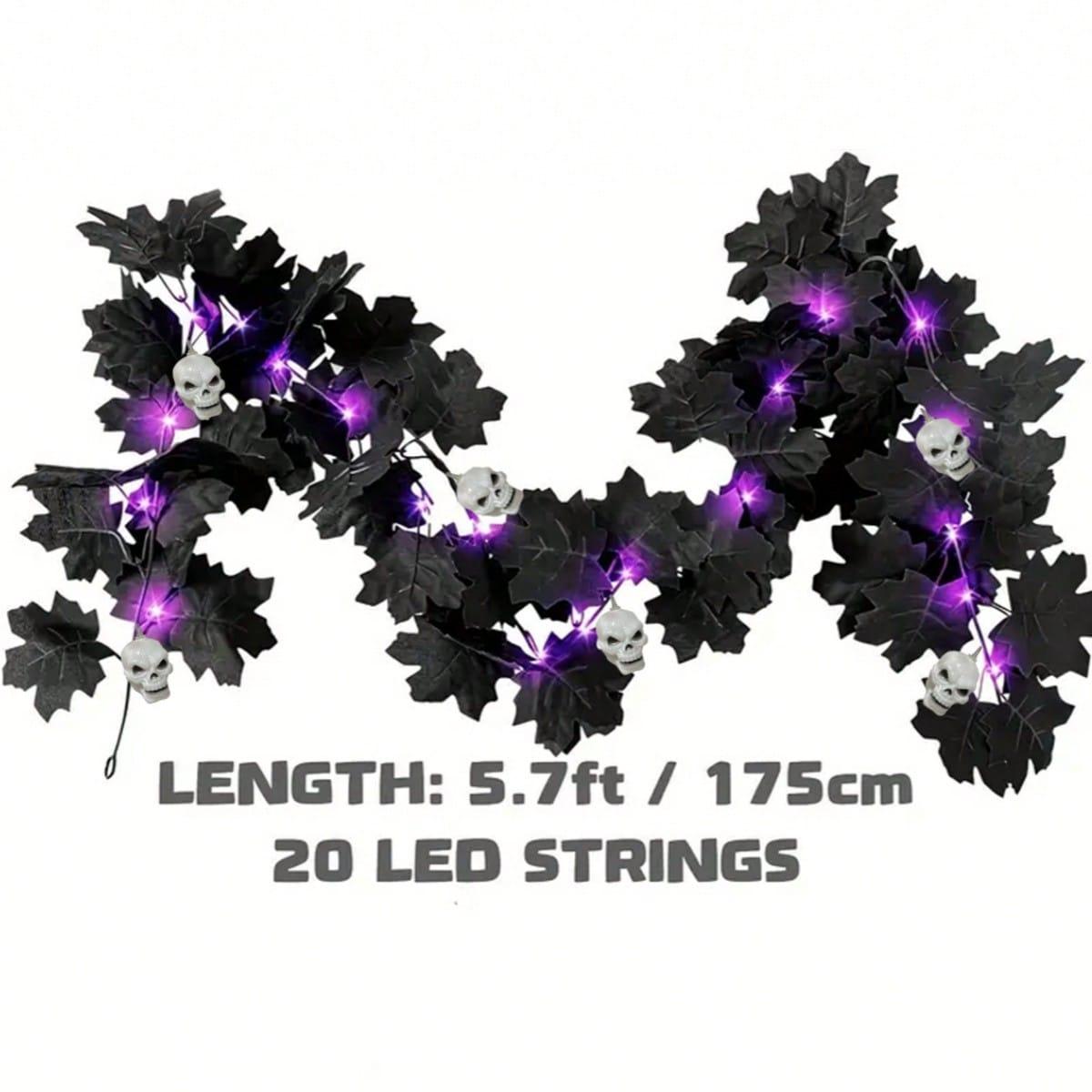 1PC Black Maple Leaf Garland with Skeleton Purple LED Lights Battery Powered For Home Bedroom Living Room Party Indoor Decor 20LED фиолетовый
1PC Black Maple Leaf Garland with Skeleton Purple LED Lights Battery Powered For Home Bedroom Living Room Party Indoor Decor 20LED фиолетовый