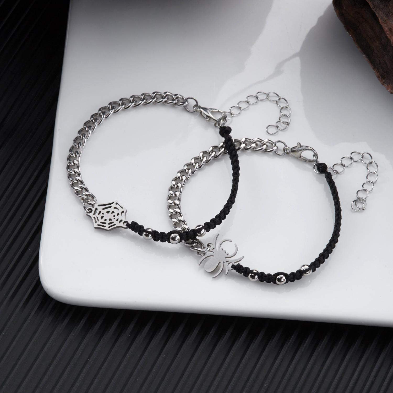 Halloween Gothic Spider Cobwed Couple Bracelet for Women Men Dainty Friendship Adjustable Wrist Chain Party Zircon Gift
Halloween Gothic Spider Cobwed Couple Bracelet for Women Men Dainty Friendship Adjustable Wrist Chain Party Zircon Gift