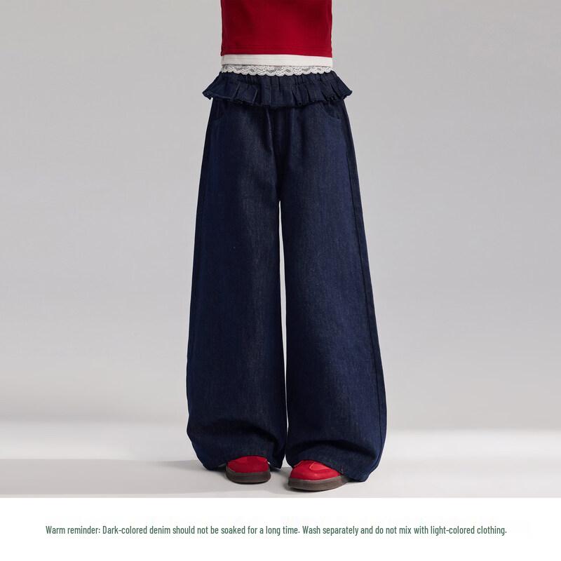 Girls Pleated Wide-Leg Denim Jeans 150
Girls Pleated Wide-Leg Denim Jeans 150