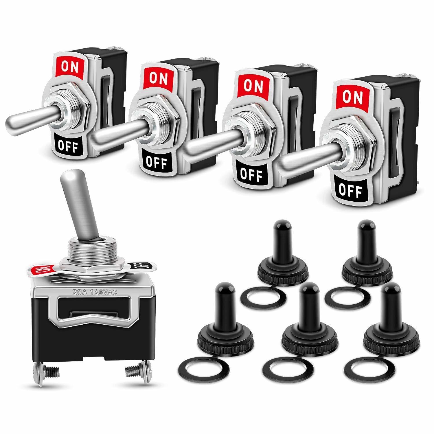 5Pcs Heavy Duty Car Boat Rocker Toggle Switch 250V 2Pin SPST ON/OFF Rocker Switches with Waterproof Boot spst Rocker Switch чорний
5Pcs Heavy Duty Car Boat Rocker Toggle Switch 250V 2Pin SPST ON/OFF Rocker Switches with Waterproof Boot spst Rocker Switch чорний
