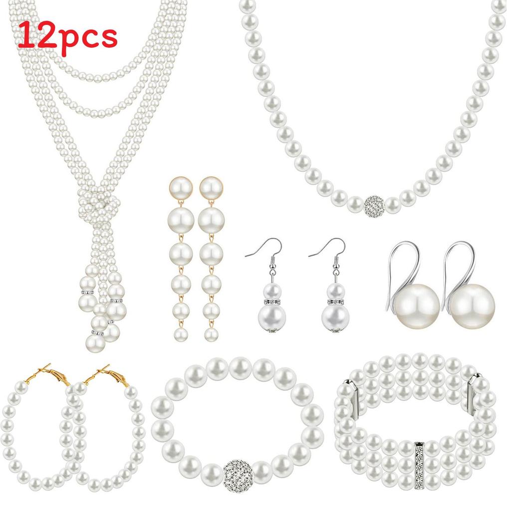 Vintage European Pearl Necklace Set With Geometric Water Drill Pendant For Women Summer Set1
Vintage European Pearl Necklace Set With Geometric Water Drill Pendant For Women Summer Set1