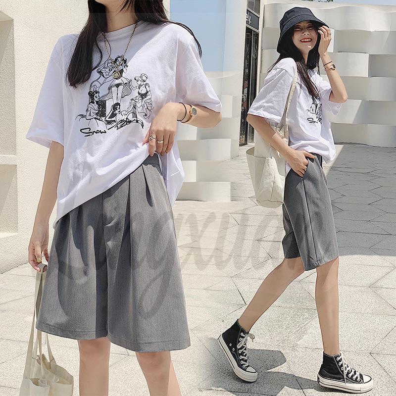 Women s Summer Morandi Loose Slimming Drape Shorts M сірий колір
Women s Summer Morandi Loose Slimming Drape Shorts M сірий колір