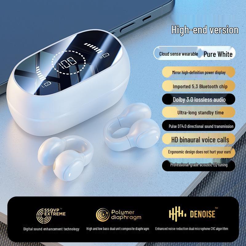 M47 Bone Conduction Bluetooth Sports Headset with Ear Clips and Digital Display
M47 Bone Conduction Bluetooth Sports Headset with Ear Clips and Digital Display