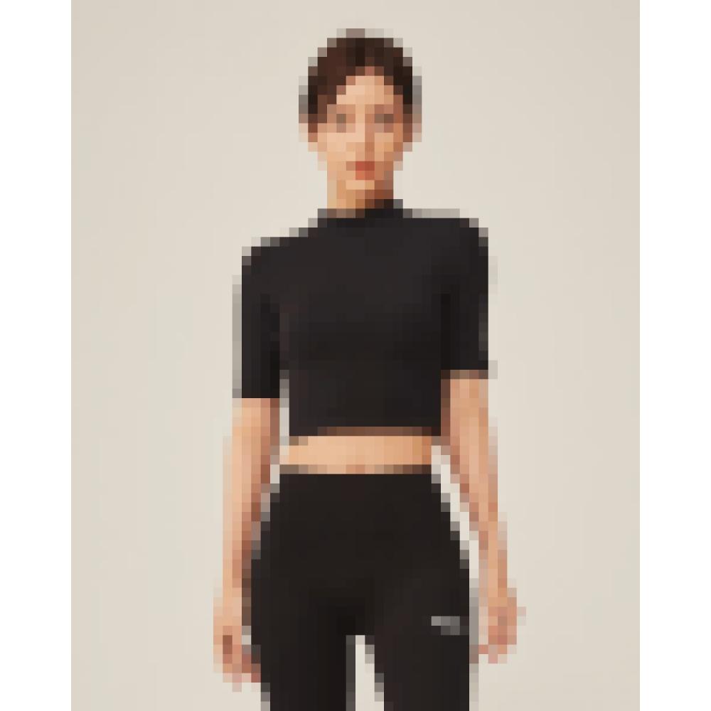 NERDY NERDY FIT Тонкий хлопковый укороченный топ Черный 
NERDY NERDY FIT Тонкий хлопковый укороченный топ Черный