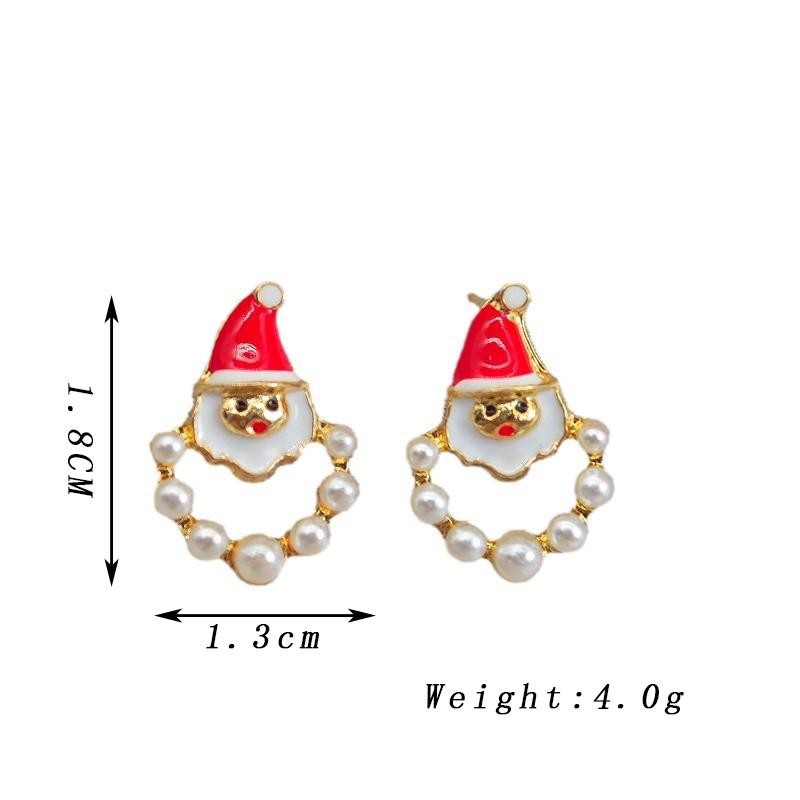 Cute Santa Claus Stud Earrings for Women White Mini Imitation Pearl Round Circle Earrings Trendy Party Zircon Christmas Gift
Cute Santa Claus Stud Earrings for Women White Mini Imitation Pearl Round Circle Earrings Trendy Party Zircon Christmas Gift