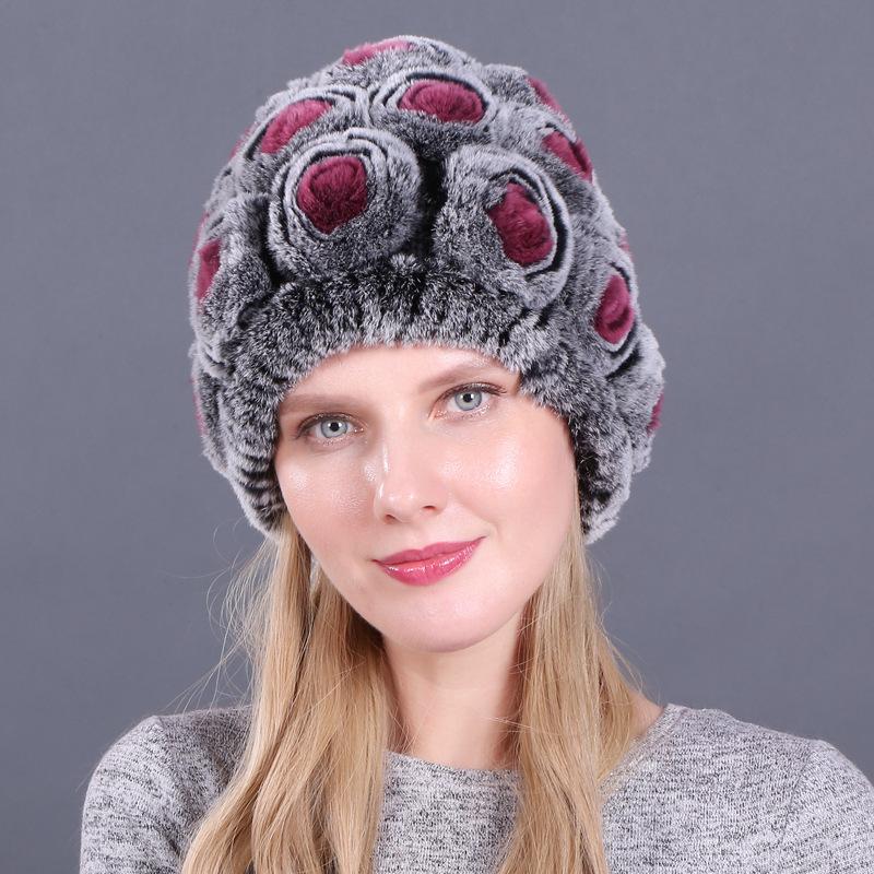 Зимняя женская меховая шапка, модная толстая теплая шапка из меха кролика Рекс, полная цветочная шапка Average size
Зимняя женская меховая шапка, модная толстая теплая шапка из меха кролика Рекс, полная цветочная шапка Average size