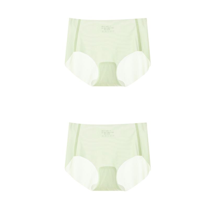 2 шт./компл. женские бесшовные трусики со средней посадкой, однотонное нижнее белье, женские трусы, женское белье из ледяного шелка XL