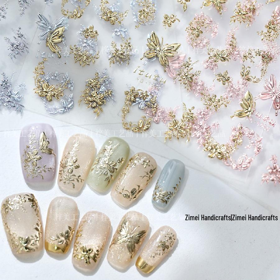 Rose Gold Butterfly & Flower 3D Embossed Nail Stickers 2025 - New Floral Vine Design
Rose Gold Butterfly & Flower 3D Embossed Nail Stickers 2025 - New Floral Vine Design