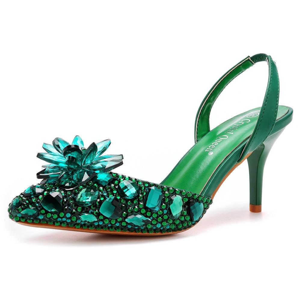 7см Серебристые туфли-лодочки с острым носком, украшенные стразами и стеклянным цветком, на тонком каблуке, большого размера, свадебная обувь для невесты, женская обувь 43
7см Серебристые туфли-лодочки с острым носком, украшенные стразами и стеклянным цветком, на тонком каблуке, большого размера, свадебная обувь для невесты, женская обувь 43