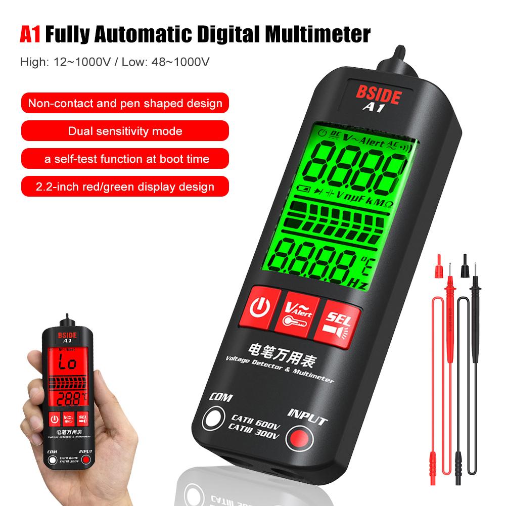 A1 Fully Automatic Anti-Burn Intelligent Digital Multimeter Digital LCD Backlight multimetro Voltage Ohm NCV Hz Live wire Tester чорний
A1 Fully Automatic Anti-Burn Intelligent Digital Multimeter Digital LCD Backlight multimetro Voltage Ohm NCV Hz Live wire Tester чорний