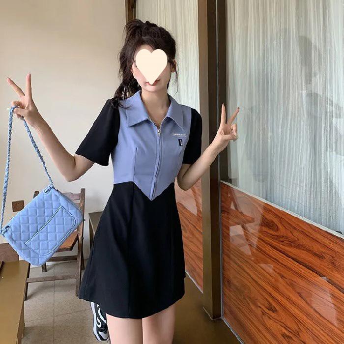 Women s 2025 Korean Contrast Stitching Polo Collar Waist Slim Summer Dress Medium
Women s 2025 Korean Contrast Stitching Polo Collar Waist Slim Summer Dress Medium