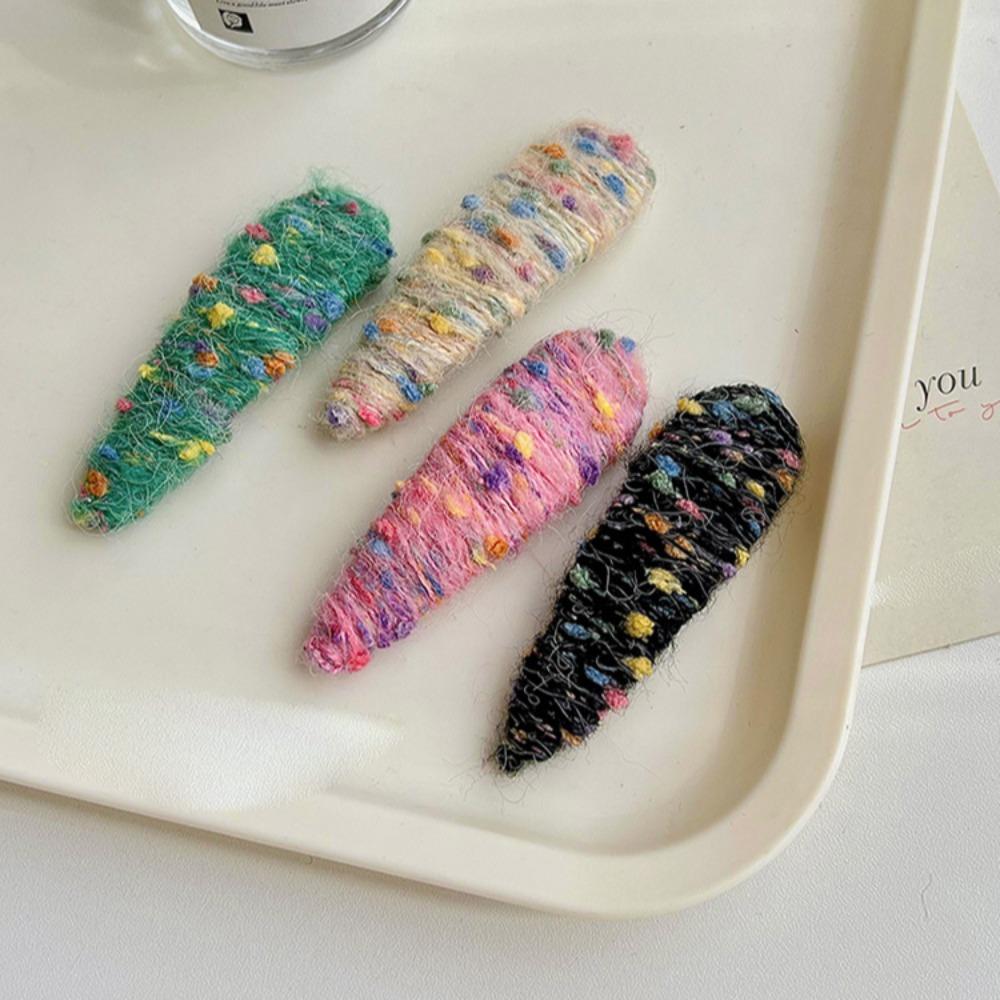 2 шт./4 шт., легкий роскошный стиль, зажим BB, шерстяная пряжа, головные уборы, головной убор, заколка для волос, осень и зима