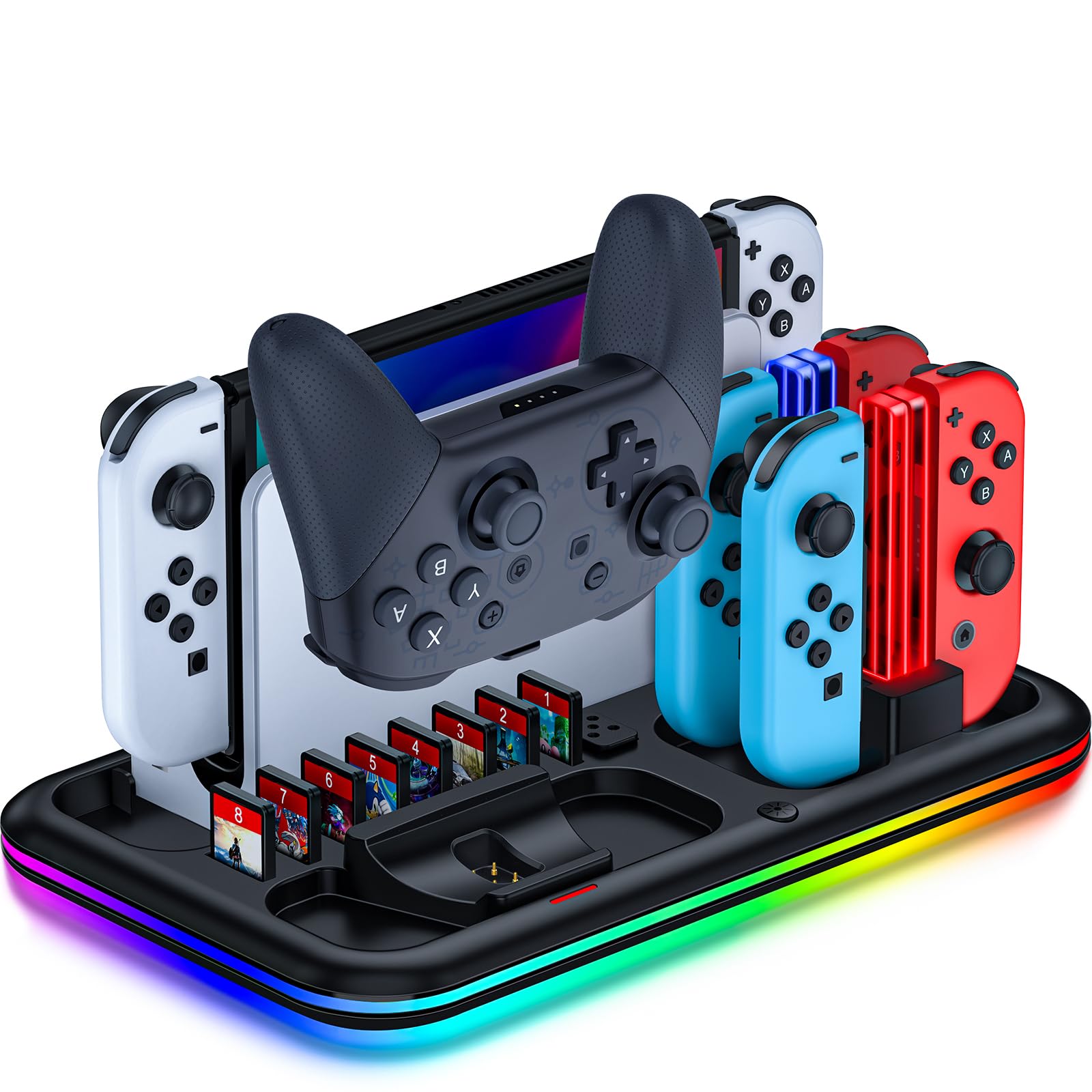 Switch Controller Charging Stand Switch Switch Compatible with Organic EL Equipped with RGB Light Charging Storage Integrated Multifunctional Charger
Switch Controller Charging Stand Switch Switch Compatible with Organic EL Equipped with RGB Light Charging Storage Integrated Multifunctional Charger