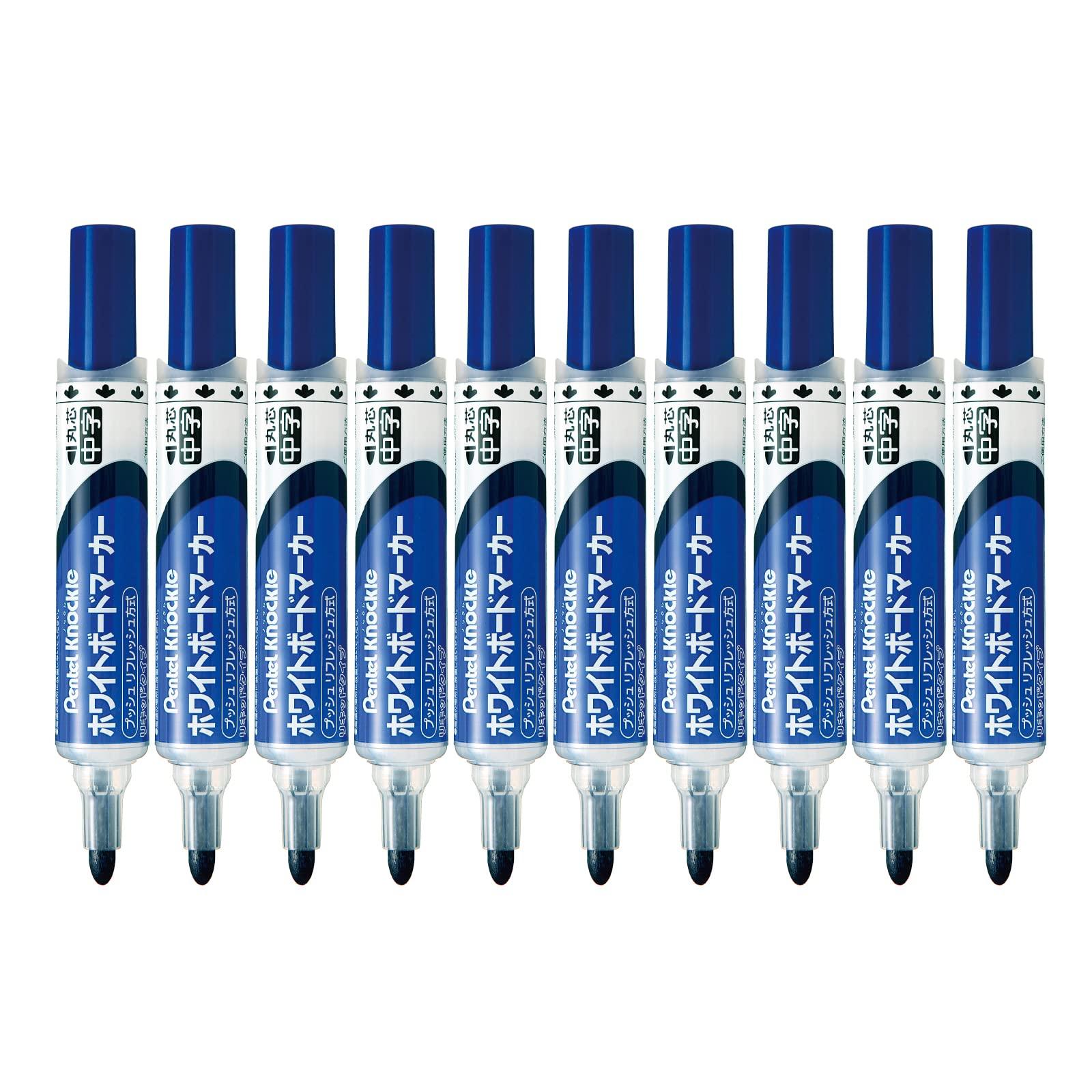 Pentel маркер для белой доски с круглым наконечником, синий, 10 шт., стержень/средний EMWLM-C синий
Pentel маркер для белой доски с круглым наконечником, синий, 10 шт., стержень/средний EMWLM-C синий