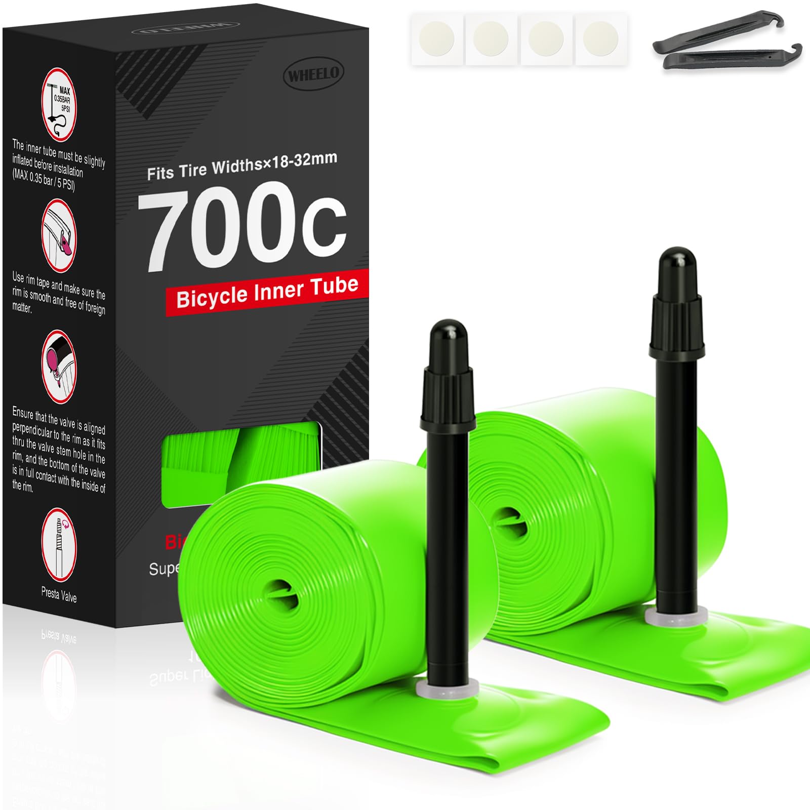 MOHEGIA Set of 2 TPU Road Bike Inner Tubes, 700C: Ultra-Lightweight 700x18-32C Inner Tubes, 35g, 45mm Presta Valve Length - Includes Bicycle Inner Tub
MOHEGIA Set of 2 TPU Road Bike Inner Tubes, 700C: Ultra-Lightweight 700x18-32C Inner Tubes, 35g, 45mm Presta Valve Length - Includes Bicycle Inner Tub
