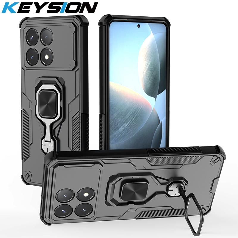 KEYSION Shockproof Armor Case for POCO F6 Pro Soft Silicone+PC Upright Metal Ring Stand Phone Cover for Xiaomi POCO X6 Pro 5G for POCO F6 Pro чёрный
KEYSION Shockproof Armor Case for POCO F6 Pro Soft Silicone+PC Upright Metal Ring Stand Phone Cover for Xiaomi POCO X6 Pro 5G for POCO F6 Pro чёрный