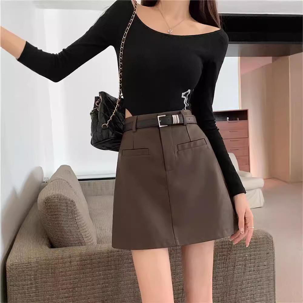 Khaki High-Waisted PU A-Line Mini Skirt - Slimming, Tummy-Covering, Autumn/Winter Bodycon Short Skirt 4XL
Khaki High-Waisted PU A-Line Mini Skirt - Slimming, Tummy-Covering, Autumn/Winter Bodycon Short Skirt 4XL