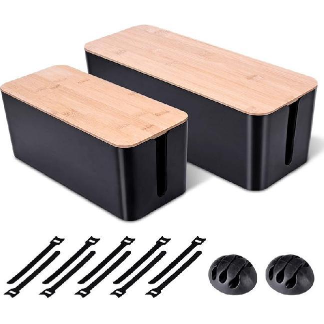 2 Pack Large Cable Management Box – Wooden Style Cord Organizer and Cover for TV Wires, Computer, Router, USB Hub and Under Desk Power Strip – чёрный
2 Pack Large Cable Management Box – Wooden Style Cord Organizer and Cover for TV Wires, Computer, Router, USB Hub and Under Desk Power Strip – чёрный