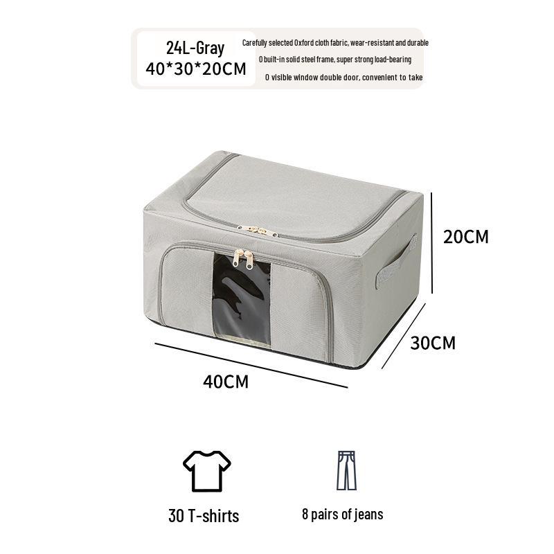Foldable Clothes Storage Box with Single Window, Large Capacity, Dustproof & Moistureproof
Foldable Clothes Storage Box with Single Window, Large Capacity, Dustproof & Moistureproof
