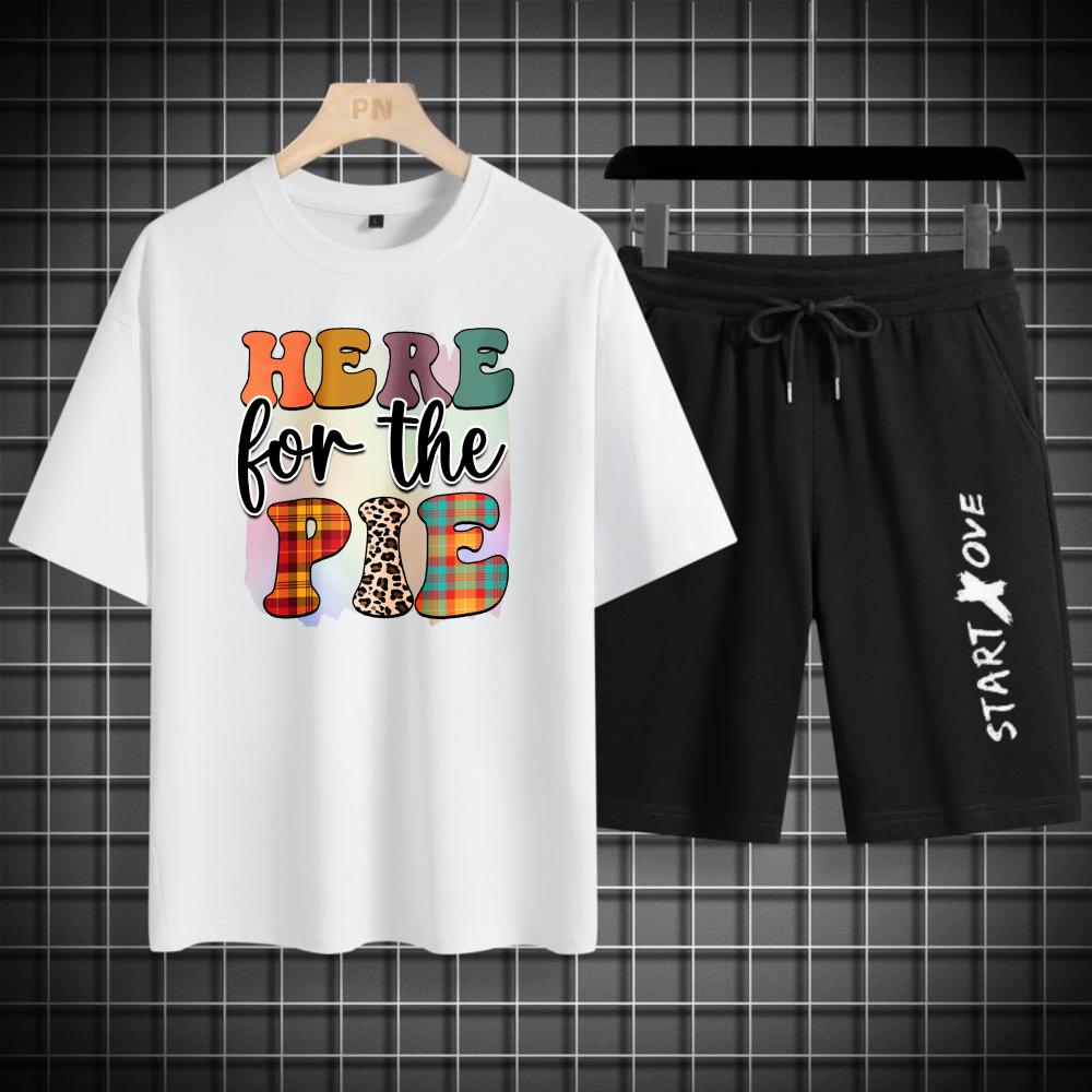Men s Sets Summer Quick Drying Here For The Pie Printed Graphic T-shirts Suit Men s Set S
Men s Sets Summer Quick Drying Here For The Pie Printed Graphic T-shirts Suit Men s Set S