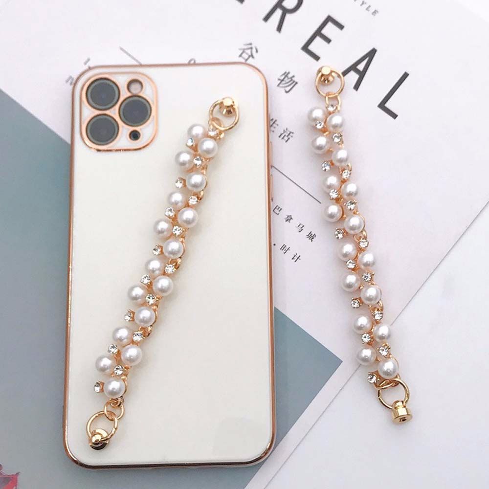 Strap Rhinestone Crystal Phone Fall Prevention Pearl Phone Loss Prevention Strap Mobile Phone Chain білий
Strap Rhinestone Crystal Phone Fall Prevention Pearl Phone Loss Prevention Strap Mobile Phone Chain білий