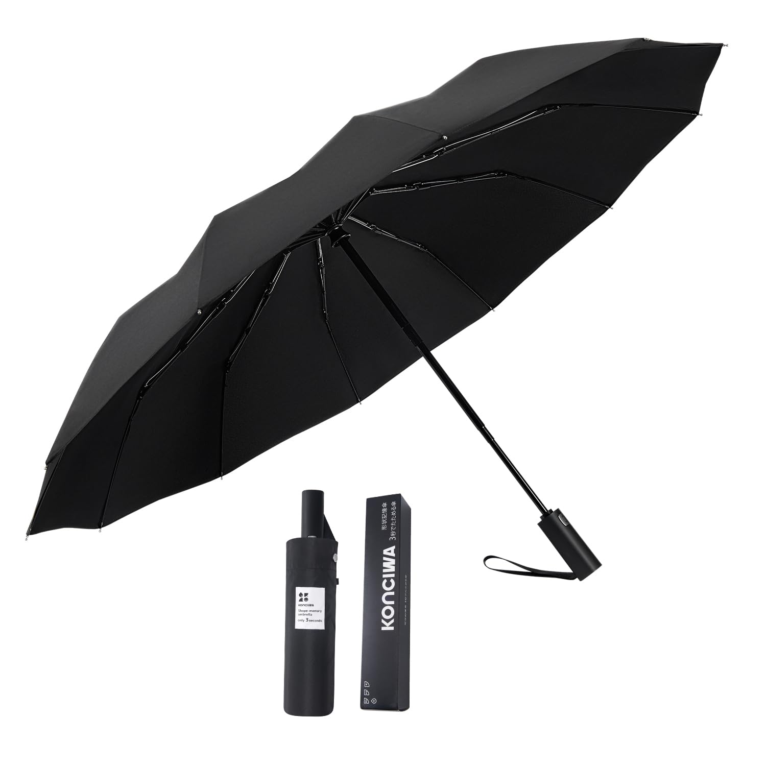 Konciwa Зонт, складывающийся в 3 формы Очень большой 12 Складной зонт для автоматического открытия И для солнечной, и для дождливой погоды Складной Для Быстрого отвода воды чёрный
Konciwa Зонт, складывающийся в 3 формы Очень большой 12 Складной зонт для автоматического открытия И для солнечной, и для дождливой погоды Складной Для Быстрого отвода воды чёрный