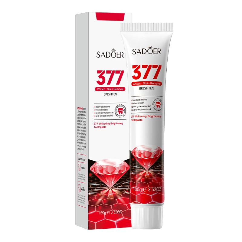 377 Star Diamond Brightening White Toothpaste 100g Deep Cleansing Fresh Oral Toothpaste Skin Care Products
377 Star Diamond Brightening White Toothpaste 100g Deep Cleansing Fresh Oral Toothpaste Skin Care Products