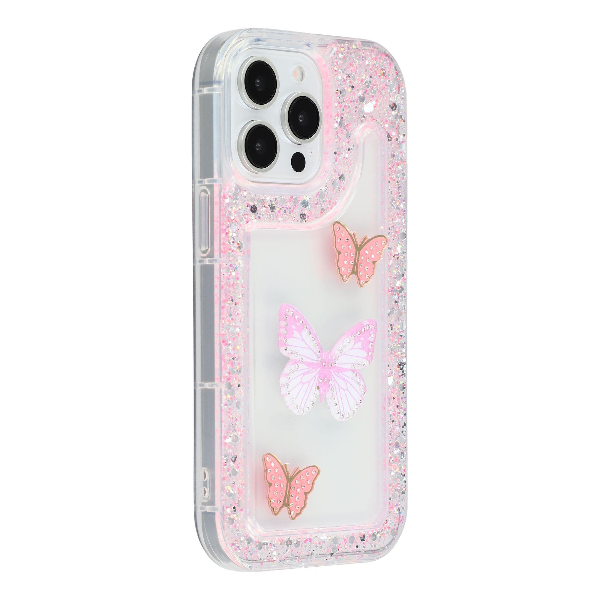 For iPhone 15 Pro Case DIY Butterfly Glitter Epoxy Soft TPU Phone Back Cover
For iPhone 15 Pro Case DIY Butterfly Glitter Epoxy Soft TPU Phone Back Cover