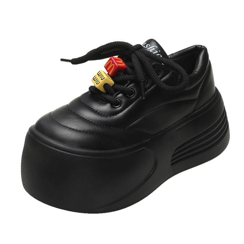 7CM Spring Women Chunky Leather Sneakers High Platform Female Trainers Wedge Casual Shoes New Autumn Lace-up Sports Shoes Woman 39 чёрный
7CM Spring Women Chunky Leather Sneakers High Platform Female Trainers Wedge Casual Shoes New Autumn Lace-up Sports Shoes Woman 39 чёрный