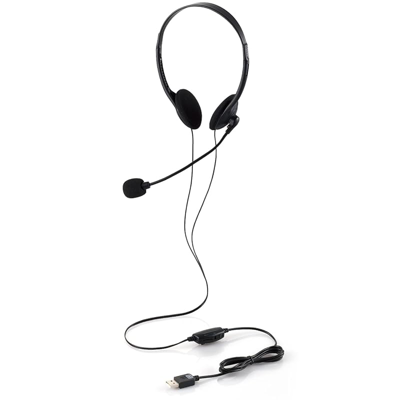 ELECOM headset overhead with microphone USB Mute function volume adjustment flexible arm lightweight small size both ears 1.8m black HS-HP01SUBK Width
ELECOM headset overhead with microphone USB Mute function volume adjustment flexible arm lightweight small size both ears 1.8m black HS-HP01SUBK Width