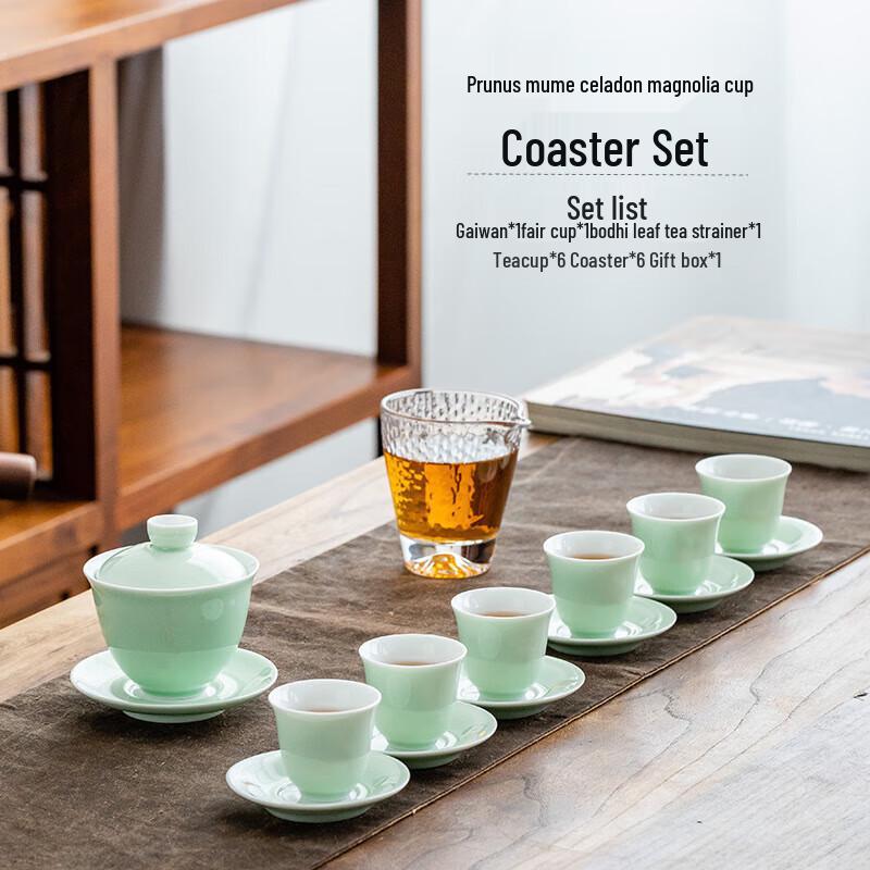 Dehua Ceramic Plum Green Gaiwan Kung Fu Tea Set
Dehua Ceramic Plum Green Gaiwan Kung Fu Tea Set