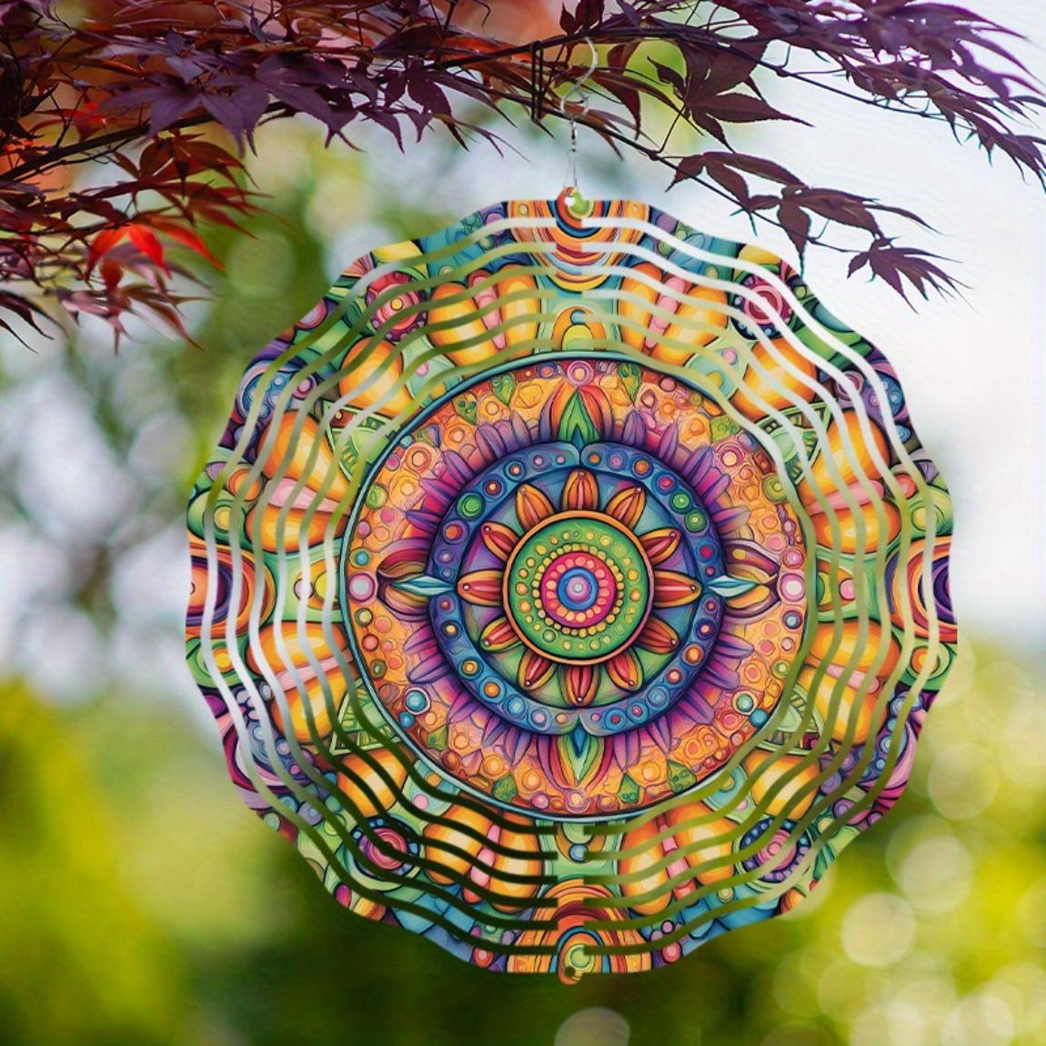10 Inch Bohemian Wind Spinner with Colorful Mandala Design 360 Degree Rotating Hook for Garden Patio Balcony Decor Outdoor Hanging Ornament 01A
10 Inch Bohemian Wind Spinner with Colorful Mandala Design 360 Degree Rotating Hook for Garden Patio Balcony Decor Outdoor Hanging Ornament 01A