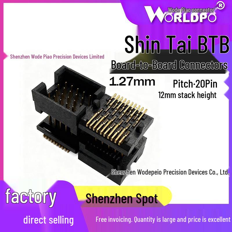 BTB Shin Tai TOLC-105-32-L/F/S-Q-A-K-TR High-Speed 20-Pin Board-to-Board Connector TOLC-105-32-S-Q-A Male
BTB Shin Tai TOLC-105-32-L/F/S-Q-A-K-TR High-Speed 20-Pin Board-to-Board Connector TOLC-105-32-S-Q-A Male