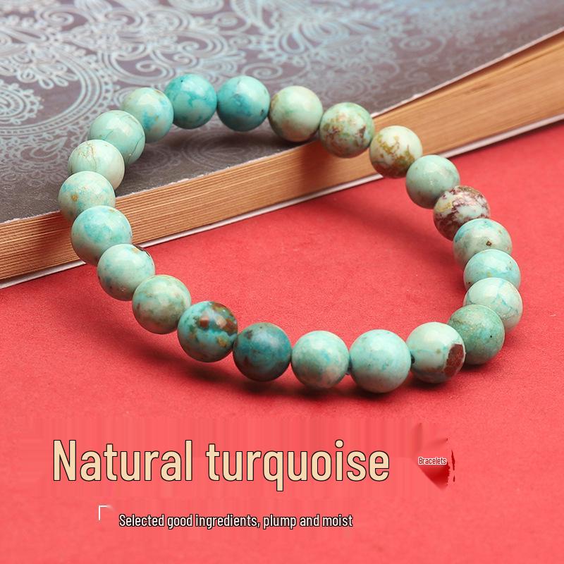 Peruvian Natural Turquoise Bracelet - High-Quality Unenhanced Single-Strand for Men & Women 8mm bead
Peruvian Natural Turquoise Bracelet - High-Quality Unenhanced Single-Strand for Men & Women 8mm bead