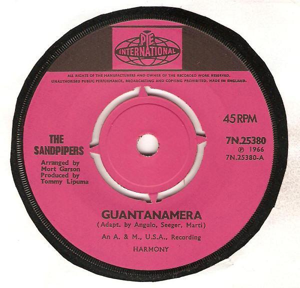 7inch Record SANDPIPERS - Guantanamera / What Makes You Dream 7N25380 Pye Internation 1966 UK Latin Used
7inch Record SANDPIPERS - Guantanamera / What Makes You Dream 7N25380 Pye Internation 1966 UK Latin Used