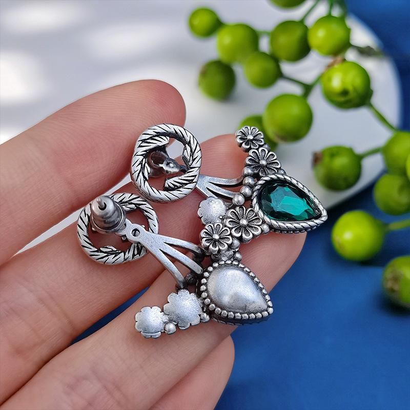 Модные ювелирные изделия, старинные серебряные серьги-гвоздики с изумрудом и каплями воды, съемные, с двумя способами ношения, серьги с индивидуальным дизайном
Модные ювелирные изделия, старинные серебряные серьги-гвоздики с изумрудом и каплями воды, съемные, с двумя способами ношения, серьги с индивидуальным дизайном