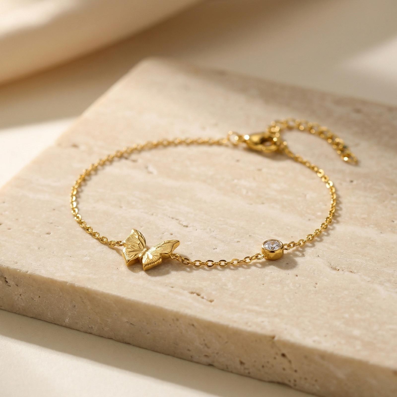 Chic Butterfly Zircon Bracelet for Women Girls Stainless Steel Thin Link Chain Bracelets Fashion Charm Jewelry Gift
Chic Butterfly Zircon Bracelet for Women Girls Stainless Steel Thin Link Chain Bracelets Fashion Charm Jewelry Gift