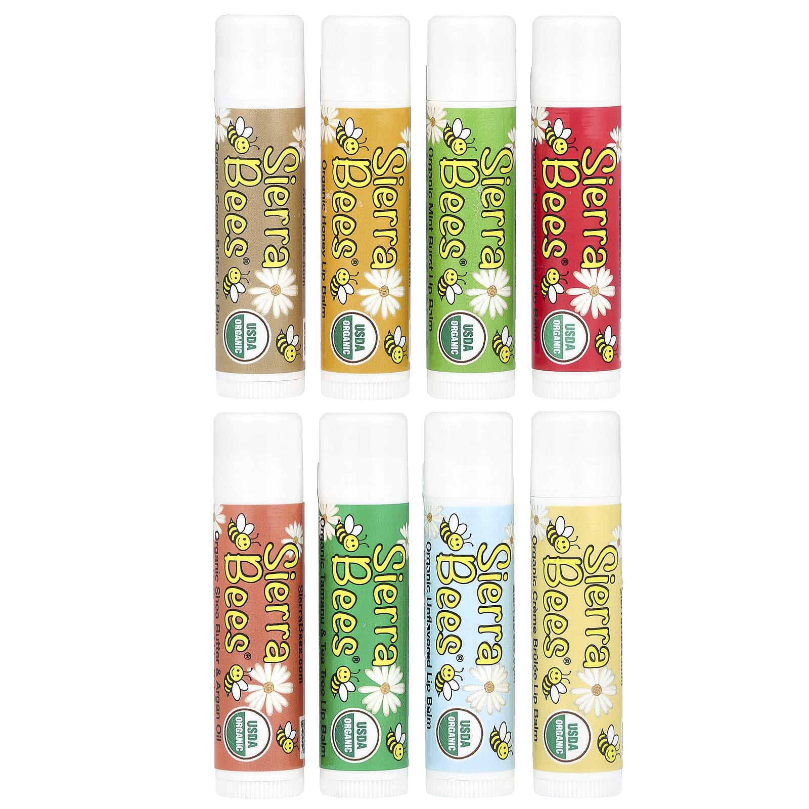 Sierra Bees, комбінована упаковка органічного бальзаму для губ, 8 упаковок, 4,25 г (15 унцій) кожен
Sierra Bees, комбінована упаковка органічного бальзаму для губ, 8 упаковок, 4,25 г (15 унцій) кожен