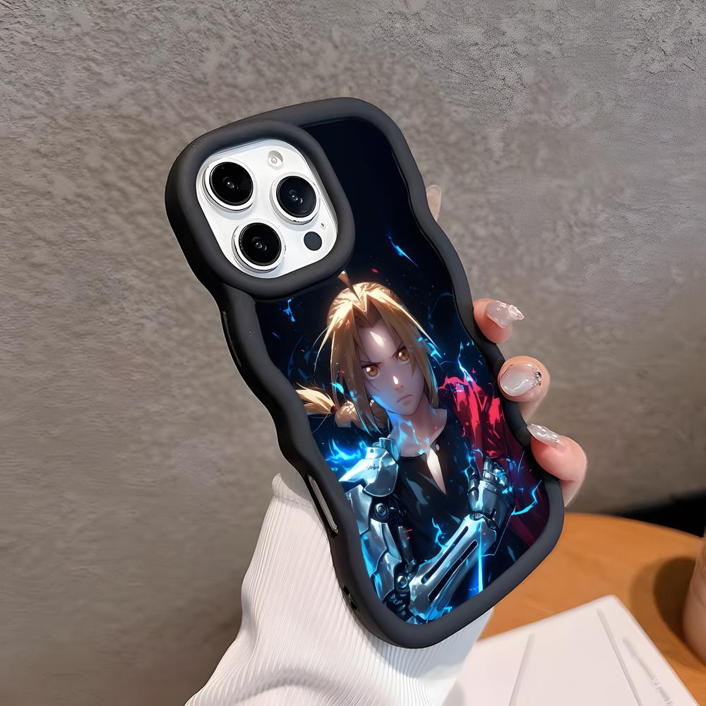 Fullmetal Edward Elric Phone Case for iPhone 17 16 15 14 13 12 11 Air Pro Max Plus Black Soft TPU Wavy Edge Cover iPhone 15 Plus
Fullmetal Edward Elric Phone Case for iPhone 17 16 15 14 13 12 11 Air Pro Max Plus Black Soft TPU Wavy Edge Cover iPhone 15 Plus