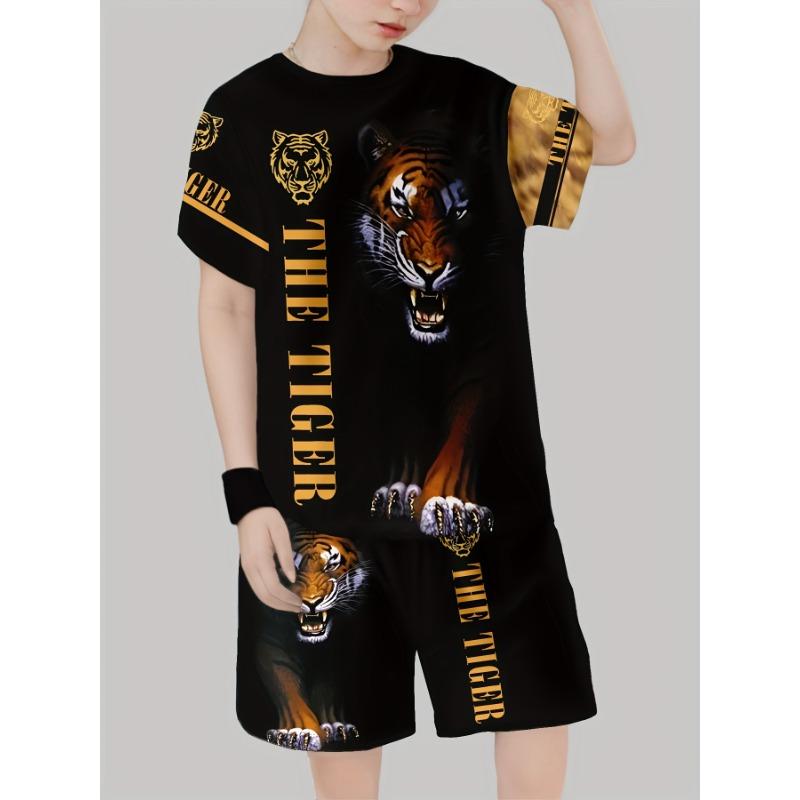 Boys Summer Cartoon Sports Set, 3D Printed Lion Group Design,Breathable and Skin-Friendly, Ideal for Outdoor Play 160
Boys Summer Cartoon Sports Set, 3D Printed Lion Group Design,Breathable and Skin-Friendly, Ideal for Outdoor Play 160