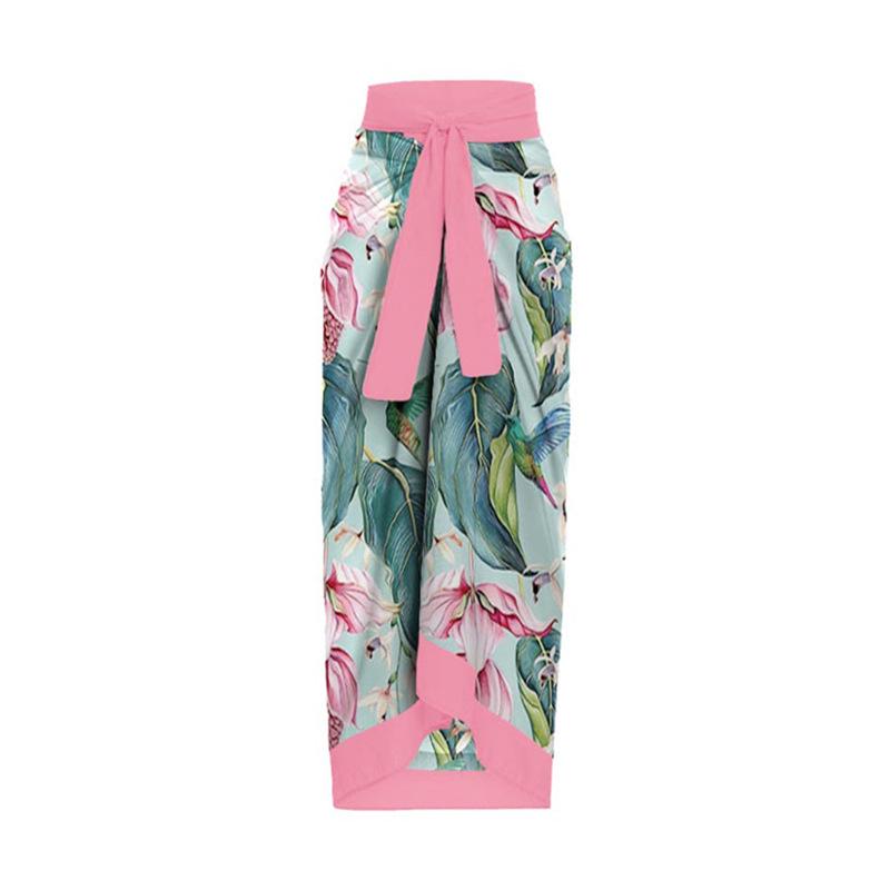 European and American Vacation Style Print Midi Skirt with Tie-Up Design - Beach Dress One Size рожевий
European and American Vacation Style Print Midi Skirt with Tie-Up Design - Beach Dress One Size рожевий