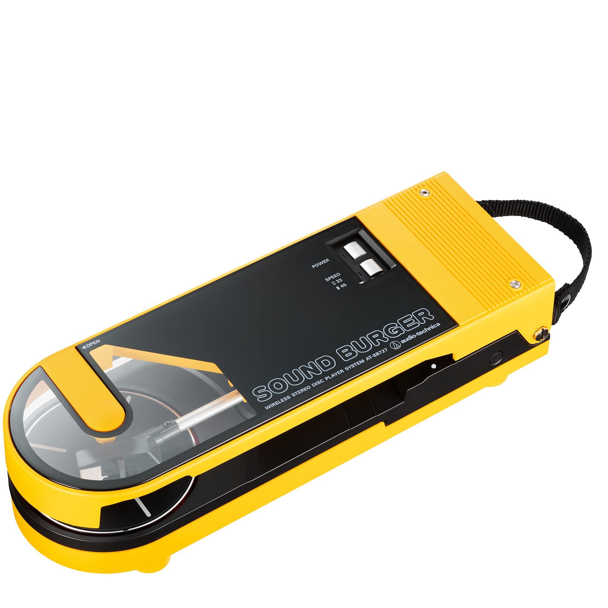 Audio-Technica Wireless Record Player AT-SB727 Sound Burger Portable Small Lightweight USB Charging Bluetooth Belt Drive Yellow AT-SB727 YL
Audio-Technica Wireless Record Player AT-SB727 Sound Burger Portable Small Lightweight USB Charging Bluetooth Belt Drive Yellow AT-SB727 YL