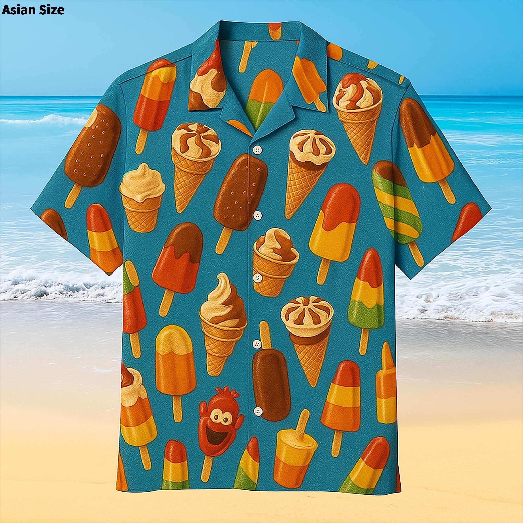 2025 Cold Ice Cream Hawaii Shirt Unisex 3D Printed Funny Popsicle Aloha Shirts Summer Short Sleeve Beach Lapel Blouse Tops 2XL
2025 Cold Ice Cream Hawaii Shirt Unisex 3D Printed Funny Popsicle Aloha Shirts Summer Short Sleeve Beach Lapel Blouse Tops 2XL