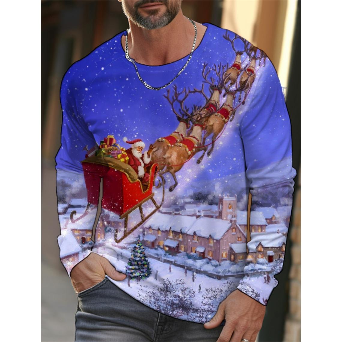 Мужская футболка с длинным рукавом и рождественским принтом снежинок, спортивная повседневная футболка с рисунком из мультфильма «Рождественская снежинка», с милым круглым вырезом и длинным рукавом из полиэстера XL
Мужская футболка с длинным рукавом и рождественским принтом снежинок, спортивная повседневная футболка с рисунком из мультфильма «Рождественская снежинка», с милым круглым вырезом и длинным рукавом из полиэстера XL