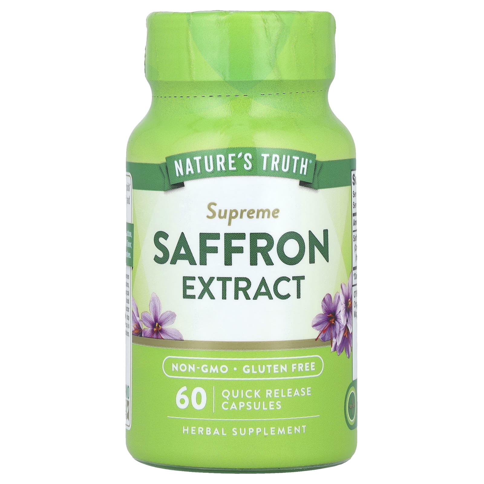 Nature S Truth, Supreme Saffron Extract, Rapid Release Capsules, 60 (88.5Mg per Capsule)
Nature S Truth, Supreme Saffron Extract, Rapid Release Capsules, 60 (88.5Mg per Capsule)
