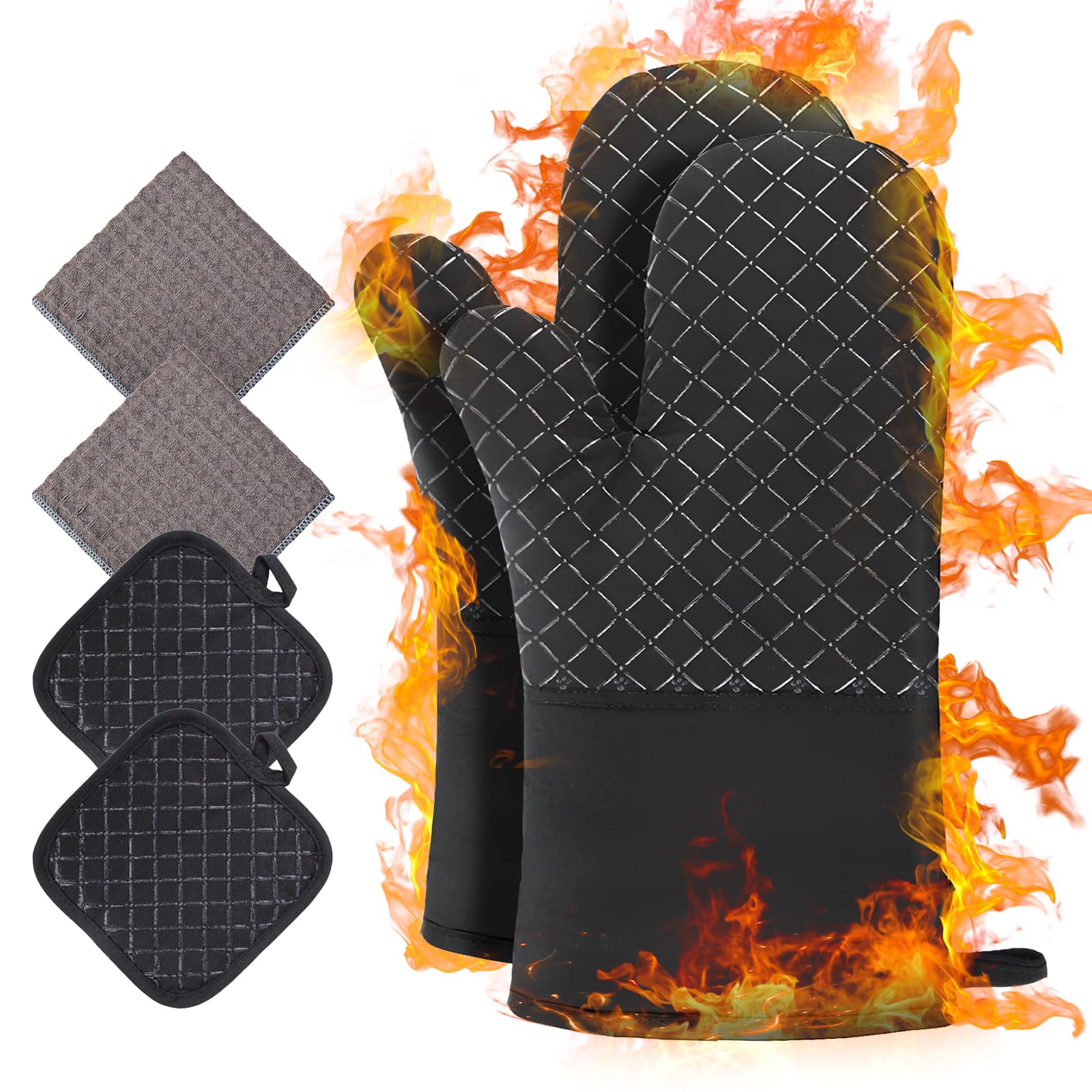 PHILORN Pot Holder Heat Resistant Mittens Heat Resistant Gloves Oven Mittens Gloves Burn Prevention Maximum Heat Resistant Temperature Made of
PHILORN Pot Holder Heat Resistant Mittens Heat Resistant Gloves Oven Mittens Gloves Burn Prevention Maximum Heat Resistant Temperature Made of