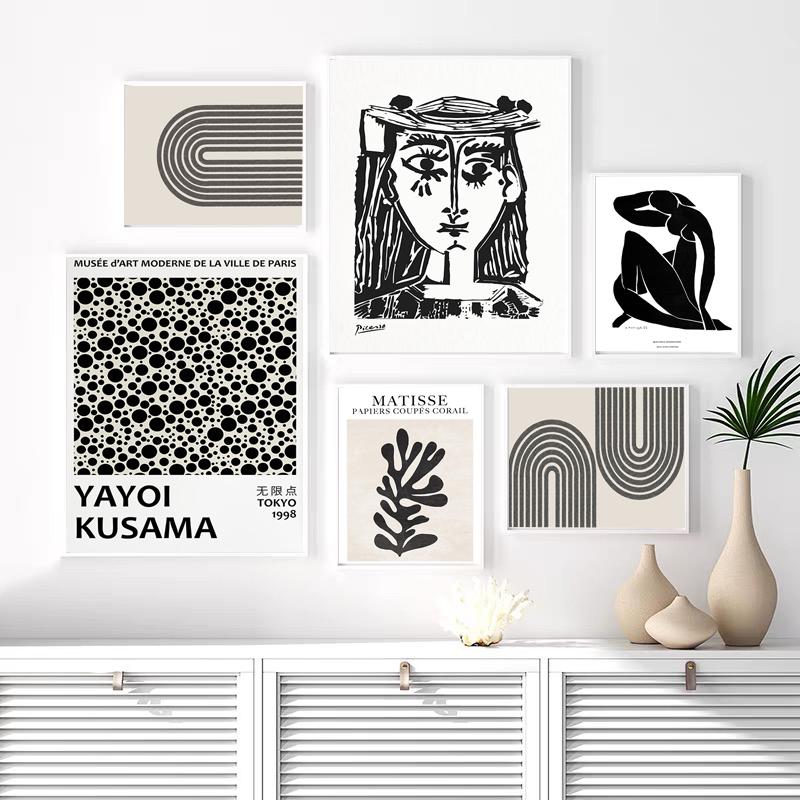 Vintage Retro Matisse Picasso Yayoi Kusama Poster Abstract Decorative Pictures Wall Art Canvas Painting Boho Living Room Decor 21x30cm No Framed
Vintage Retro Matisse Picasso Yayoi Kusama Poster Abstract Decorative Pictures Wall Art Canvas Painting Boho Living Room Decor 21x30cm No Framed